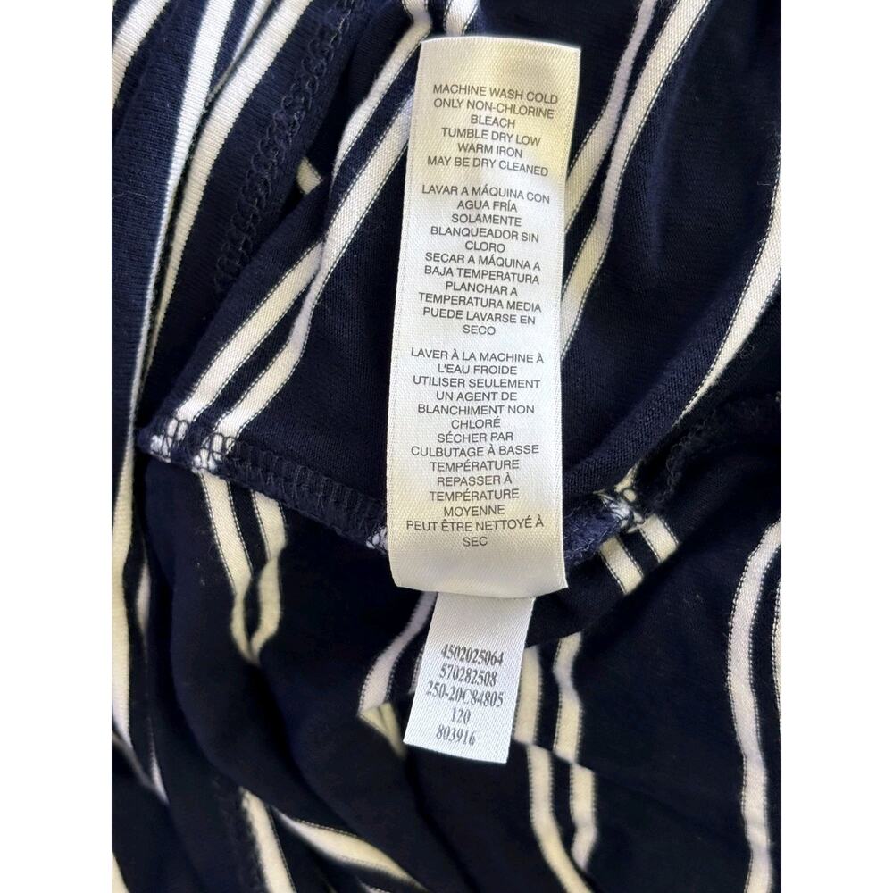 Chico's Nautical Sailing Dress Size 3 US XL Navy Striped Stretch Preppy Beachy - Picture 4 of 7
